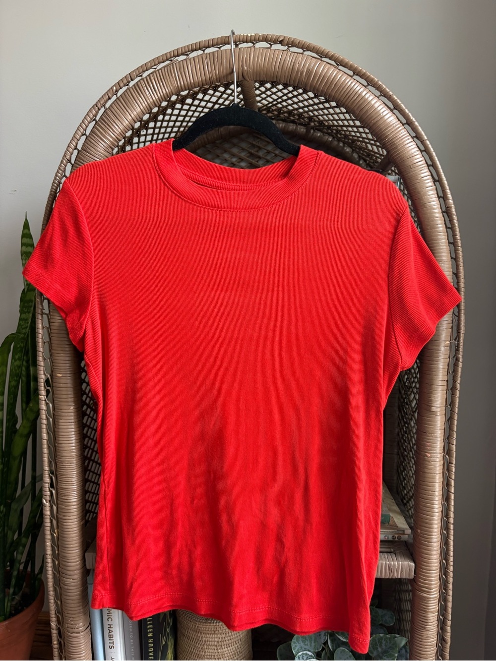a new day Red Short Sleeve Crewneck Tee
